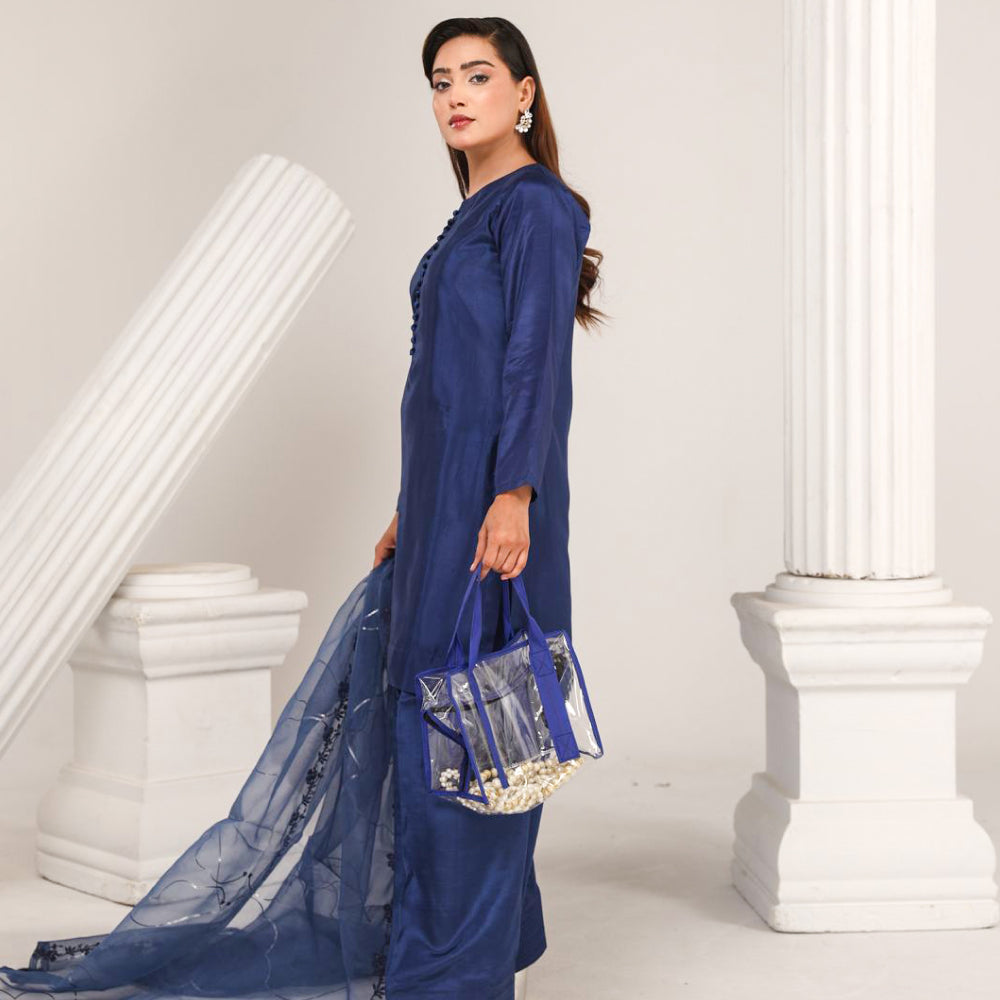 Make-up & Jewellry Bag - Blue 2 Pieces