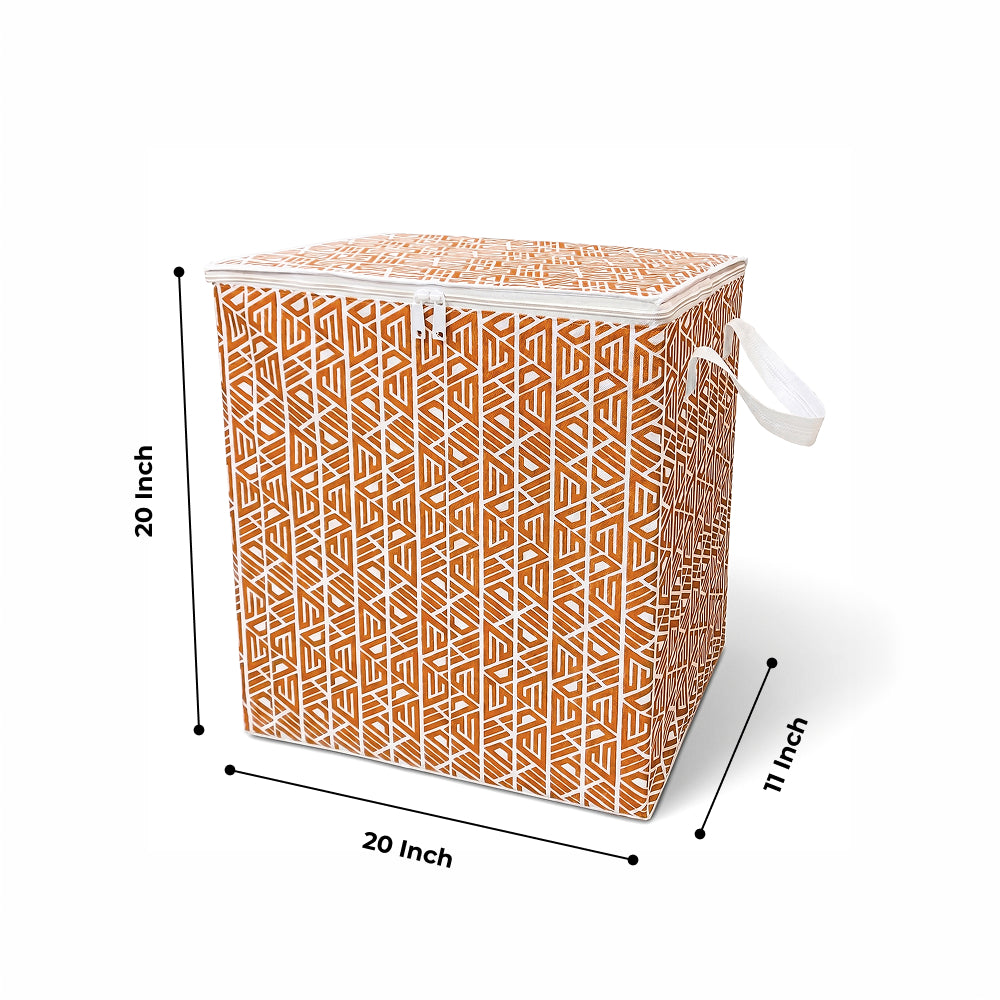 Printed Storage Bag - Orange 2 Pieces