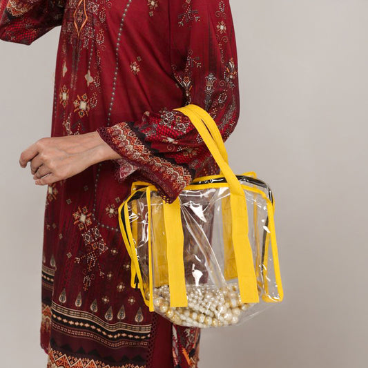 Make-up & Jewellry Bag - Yellow 2 Pieces