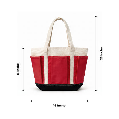 Canvas Tote Bag - Red