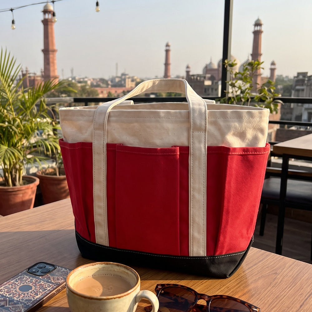 Canvas Tote Bag - Red