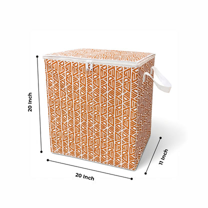 Printed Storage Bag - Orange 2 Pieces
